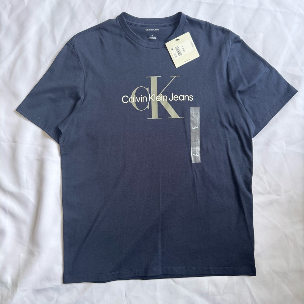 Calvin Klein Jeans Navy Short Sleeve CK Logo Tee
